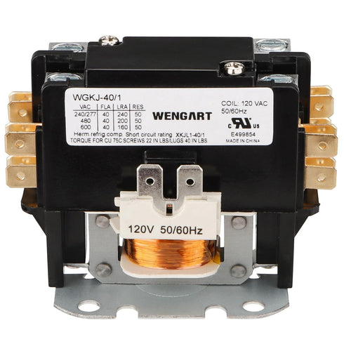 HVAC Contactor,120VAC Control compressor and Fan Motor,Safe and Reliable,Efficient and Energy-saving,Long Service Life (1Pole_40Amp)...