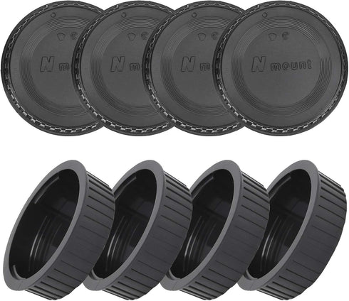 214 8Pcs Hard Plastic Camera Lens Back Cap for Nikon F Mount Camera Lens,Black...