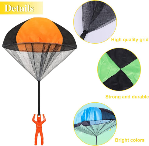 10 Pack Parachute Toy,Tangle Free Throwing Toy Parachute,Outdoor Toss It Up Flying Toys for Kids,Gifts(5 Colors)...