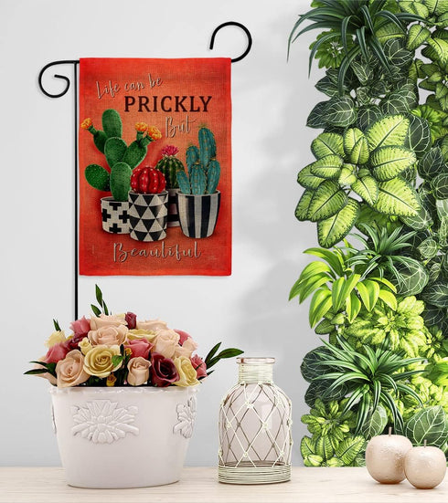 Breeze Decor Prickly But Beautiful Burlap Garden Flag Regional Southwest Desert Cactus Country Succulent Particular Area House Decoration Banner S...