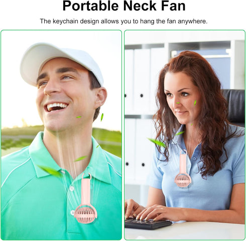 Portable Handheld Fan,2 IN 1 Mini Personal Fan, Small Desk Fan with Keychain Stand, Powerful Cooling Fan, Quiet Hand Fan, Beach Travel Fan, USB Re...