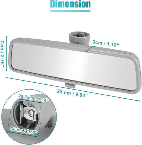 X AUTOHAUX Rear View Mirror Car Interior Inner Rearview Mirror Gray for Volkswagen Passat B5 1999-2005 for Jetta MK4 1999-2004 for Golf MK4 1999-2...