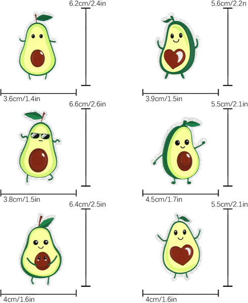 18pcs Glitter Fruit Avocado Cupcake Toppers - Fiesta Party Avocado Cupcake Toppers Supplies - Happy Avocado Holy Guacamole Party Dessert Food Pick...