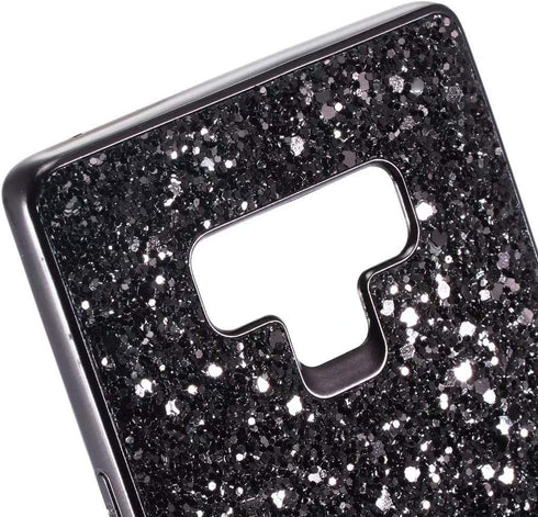 Galaxy Note 9 Case, Full Body Glitter Sparkle Bling Shiny Rhinestone Design Slim Electroplated TPU Bumper Shock Absorbing Protective Case Cover fo...