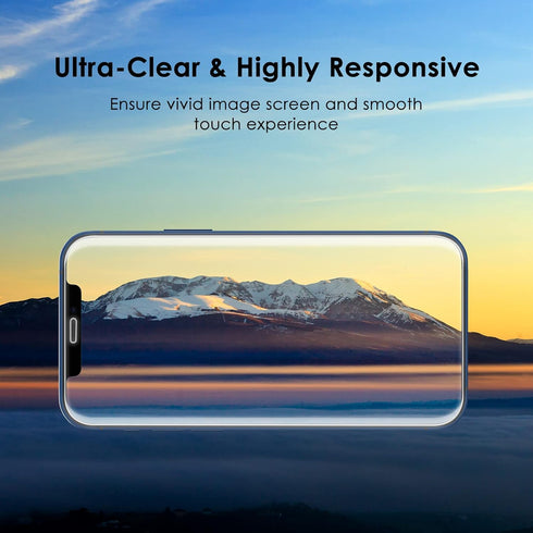 JETech One Touch Install Screen Protector for iPhone 12/12 Pro 6.1-Inch, Full Coverage Tempered Glass Film, Auto Alignment Tool Kit, HD Clear, 2-P...