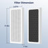 2 Pack Upgraded 3-in-1 True HEPA Filter Compatible with Hamilton Beach 04383 Purifier 04384 04386A 04385 H13 True HEPA and Activated Carbon, Repla...