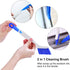 2 Pcs Cleaning Brush Small Scrub Brush for Cleaning Sink Scrub Brush with Handle, Bathroom Kitchen Edge Corner Grout Cleaning Brushes for Househol...