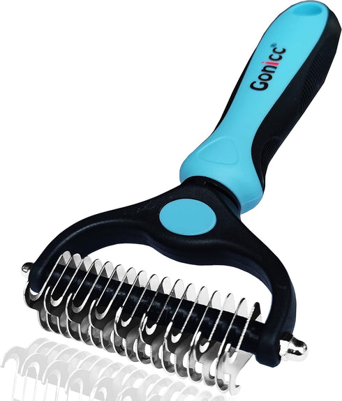gonicc Professional Dog and Cat Brush for Shedding, Ideal Deshedding Tool, for Long & Short Haired Pets. (Pets Dematting Comb)...