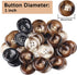 30 PCS Resin Sewing Buttons, 25mm/1 inch Round Bulk Buttons for Sewing, with 4 Matte Pattern Size 4 Holes, for Sewing DIY Crafts, Manual Button Pa...