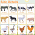12 Pieces Farm Animals Figures Toys,Mini Farm Animal Figures,Plastic Farm Animals Figurines,Realistic Farm Animal Figures Educational Learning Toy...