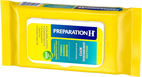 Preparation H Hemorrhoid Flushable Wipes with Witch Hazel for Skin Irritation Relief - 48 Count...