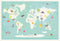 Our World Interactive Map, 16x20 Inch Print World Map, Children's Wall Art Map, Kid's World Map, Educational Nursery Décor, Nature Themed Nursery,...