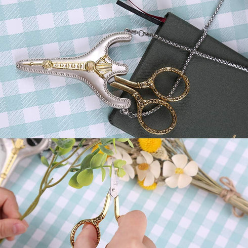 BUTUZE Embroidery Scissors, Exquisite Retro Scissors for Sewing, Stainless Steel Embroidery Sewing DIY Kit for Sewing, Cutting, Art Work, Embroide...