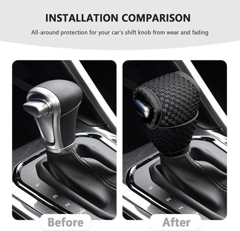 Car Gear Shift Knob Cover,Breathable Car Gear Shifter Cover for Protecting Shifter Knobs,Universal Car Shifter Cover Car Interior Accessories for ...