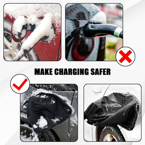 EV Charger Cover, Waterproof Outdoor EV Charger Enclosure, Rain Sun UV Snow Dust Electric Car Charging Plug Port Cover, All-Weather Protection Car...
