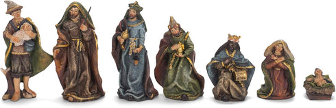 Kurt S. Adler Kurt Adler 3.5-Inch Resin, 7-Piece Nativity Set, Multi for Christmas...