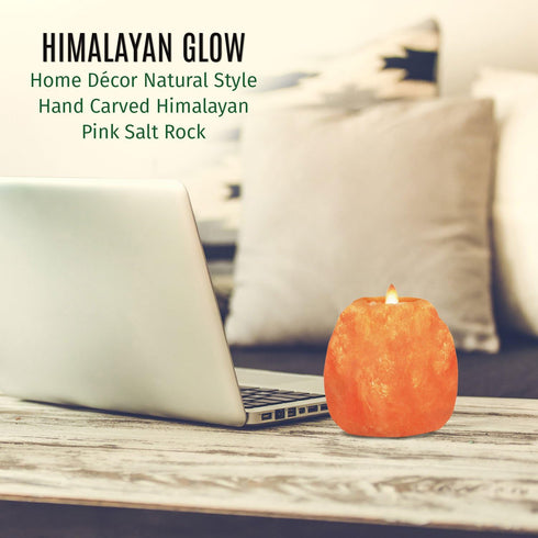Himalayan Glow Hand Carved Himalayan Salt Candle Holders, Home Decor Item great as a Night light...