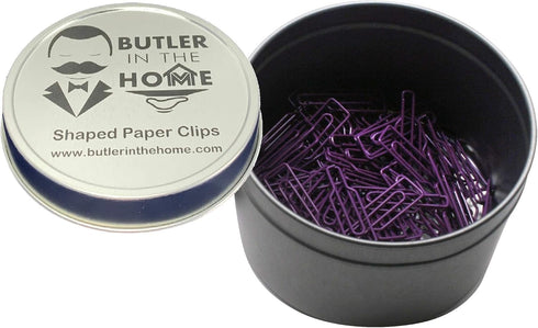 100 Count Wine Bottle Shaped Paper Clips Great for Paper Clip Collectors or Office Gift - Comes in Round Tin with Lid and Gift Box (Red)...