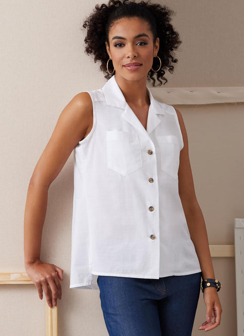 Butterick Misses' Fitted Shirts Sewing Pattern Kit by Palmer/Pletsch, Design Code B6924, Sizes 6-8-10-12-14...