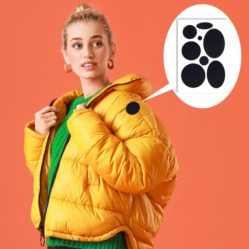OIIKI Puffer Down Jacket Repair Patch Kit 40pcs, Black Nylon Fabric Repair Patch Self Adhesive Waterproof Stick On Patches Tape for Coat Clothing ...