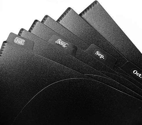 NatSumeBasics 12pcs Black A6 Binder Pocket Dividers with Label Sticker A6 Cash Envelopes for 6 Ring Budgeting Binder Inserts Supplies Accessories ...