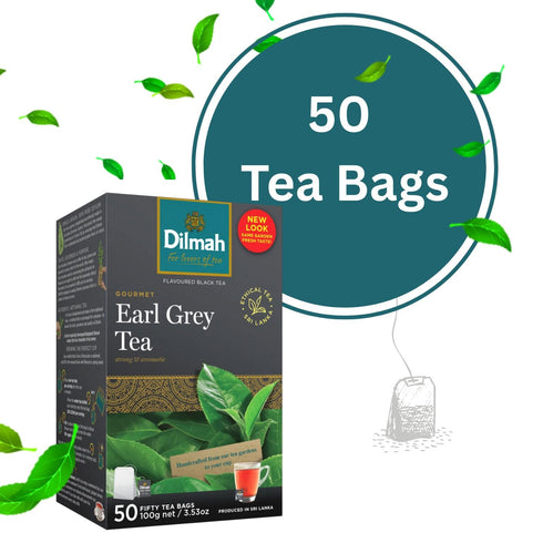 Dilmah Earl Grey Ceylon Tea - 50 Tea Bags 100g...