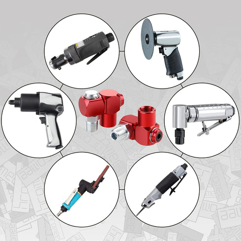 Hromee 1/4 Inch NPT 360 Degree Swivel Air Hose Connector, 1/4” Industrial Air Fittings and Pneumatic Tool Adapter 2 Pack...