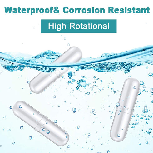 Magnetic Stir Bar White Stir Rod Magnetic Stir Plate with Ring Shape Magnet Stirrer Mixer Stirring Bar for Laboratory (16 Pieces,35 mm/ 1.38 Inch)...
