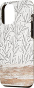 iPhone 12 Pro Max Boho Rustic Botanical Leaf Pattern Vintage Beige Case...
