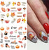 Fall Nail Art Sticker Water Decals Transfer Nail Supplies with 3D Gold Maple Leaf Squirrel Fox Falling Leaf Designs for Women Thanksgiving Day Dec...