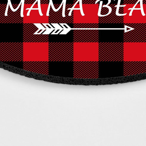 Mama Bear Mousepad - Buffalo Plaid Mouse Pad - Round Mousepad...