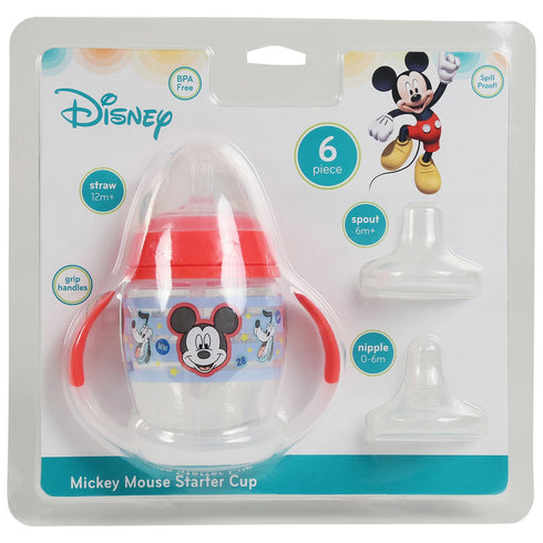Disney Mickey Mouse 6 Piece Grow with Me Sippy Cup, Red...