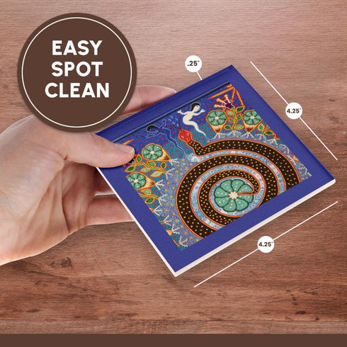 3dRose Folk, Huichol Art, Santa Fe, New Mexico-US32 JMR1118-Julien McRoberts-Ceramic Tile Coasters, Set of 4 (CST_92754_3)...