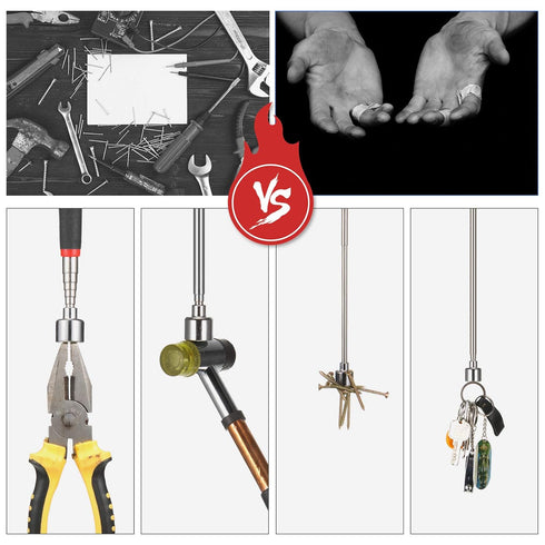 Telescoping Magnet Pick up Tools Include 20 lb Magnetic Tool and 3 lb Telescoping Magnet Stick Gadget for Hard to Reach Places Suitable for Birthd...