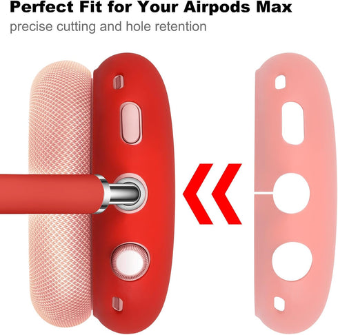 Case for Airpods Max Headphones, Silicone Cover for Apple Airpod Max,Accessories Cases (Red)...