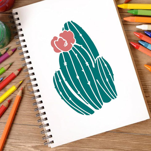 GORGECRAFT 2 Styles Cactus Stencils 20 * 30cm Desert Themed Stencils Reusable Summer Cacti Stencils Sign Square Stencil for Painting On Wood Wall ...