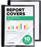 Report Covers - Report Covers with 3-Prong Fasteners Clear Front - Presentation Folders - Presentation Binder (10 Set, Plastic, 8.5x11") - Clear F...