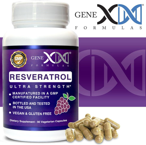 GENEX Resveratrol Supplement Japanese Knotweed 1500mg, Organic Trans-Resveratrol Capsules with BioPerine for Absorption, Gluten-Free, Vegan Supple...