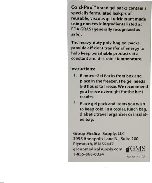 2 Pack - Cold Ice Pack Replacements - 3 oz Long Lasting Gel Packs for Aches, Pains, Bruises, Sores, Coolers, Lunch Boxes, and Medical Purposes...