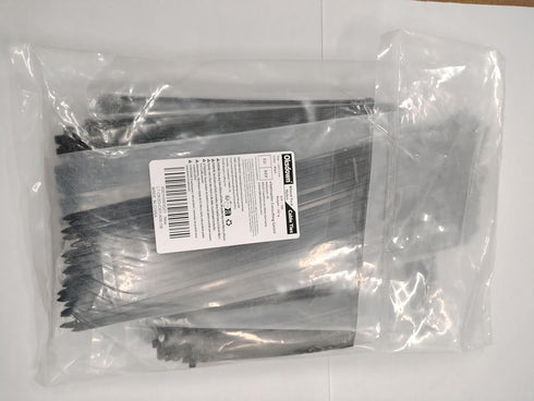 100 Pack Black Plastic Nylon Cable Ties with 60 Pieces Strong 25x25mm/1inch Self Adhesive Wire Tidy Clips Mount Base Holders Small Zip Tie 150×2.5...