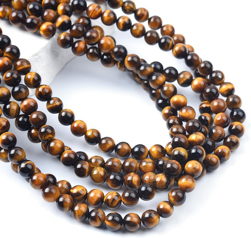 12mm Natural Yellow Tiger Eye Beads Round Semi Precious Gemstone Loose Beads for Jewelry Making 32pcs/Strand...
