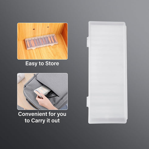 PNGKNYOCN AA Battery Storage Case?Portable Transparent Plastic Battery Case Holds 10 AA batteries for Travelling/Home/Office/Garage?2-pack?...