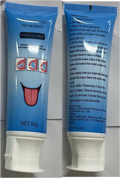 Oral Hygiene Brush & Tongue Cleansing Gel, Probiotic Tongue Cleaning Gel Set,Tongue Cleaning Paste, Maintain Oral Health (2pcs-Mint&Peach)...