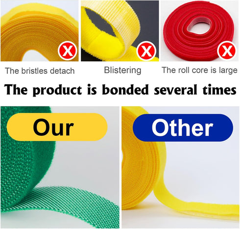 4 Rolls Garden Tie Green Tape - Twist Ties for Plants 1/2" 65.6ft Garden Plant Ties? Reusable Stretch Tie Tape for Plants - Plant Twist Tie for Pl...