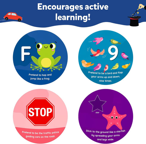 Skillmatics Flash Cards for Toddlers - Jump & Learn Letters, Numbers, Shapes & Colors, Preschool Learning, Travel Toys, Gifts for Kids Ages 2, 3, ...
