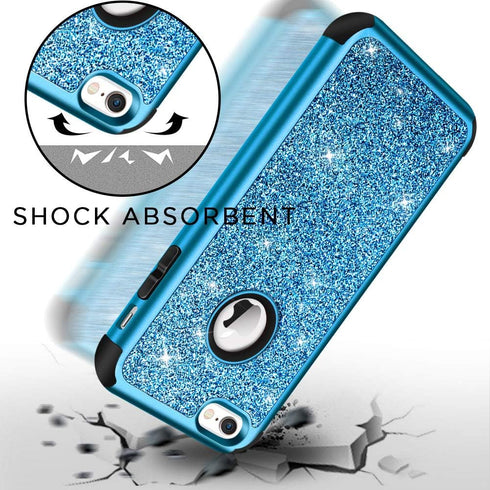 Hython Compatible with iPhone 6/6s Case, Heavy Duty Full-Body Defender Protective Case Bling Glitter Sparkle Hard Shell Hybrid Shockproof Rubber B...