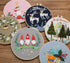 Gogobear 7.9" Desktop Wall 3D Art Embroidery Painting Adult Beginner Handmade Embroidery DIY Christmas Elk Material Kit Complete Set Includes All ...
