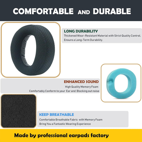 Replacement Earpads Cushion Compatible with Sony PS5 Playstation 5 Pulse 3D Wireless Headset Durable Ear pads with Breathable Fabric Foam...