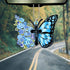Butterfly Car Accessories Pendant, Hanging Charm Home Decoration Keepsake, Butterfly Car Hanging Ornament for Rear View Mirror Christmas Valentine...