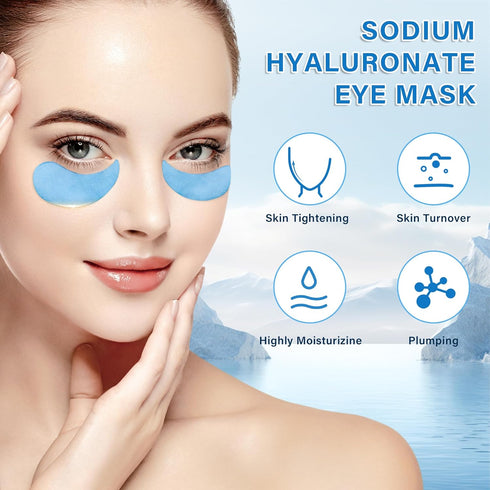 Hyaluronic Acid Eye Patch (60 pairs)-Collagen Eye Patch-Eye Skin Care Mask for Dark Circles, Wrinkles, Eye Pockets, Anti-Aging Rejuvenating Eye Ma...